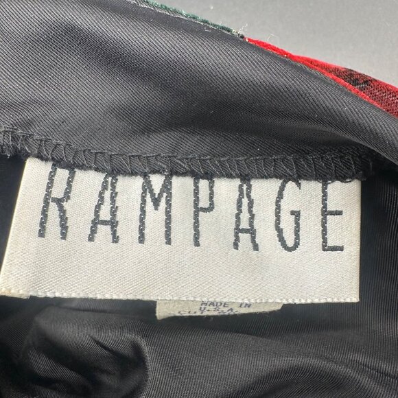 Vintage Velvet Floral Halter Dress Y2K Rampage USA Size 5 Black Red Formal Party - Picture 4 of 8